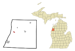 Location of Onekama, Michigan