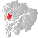 Vị trí Bergen tại Hordaland