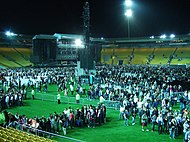 The end of the Police concert on 17 January 2008
