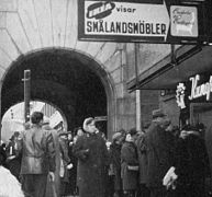 Ikeas försäljningsställe på Kungsgatan 1950-tal.