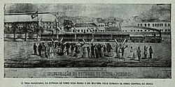 Estrada de Ferro D. Pedro II em 1858.