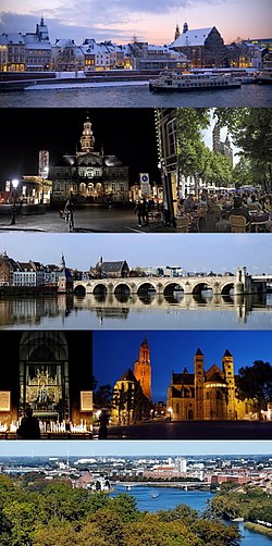 Maastricht s srednjeveškim mostom preko Meuse