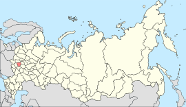 तुला ओब्लास्तचे रशिया देशाच्या नकाशातील स्थान