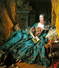 フランソワ・ブーシェ「ポンバドゥール侯爵夫人の肖像（Portrait of the Marquise de Pompadour）」1756年