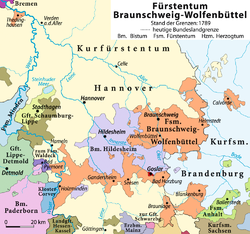 Княжество Брауншвайг-Волфенбютел през 1789 г.