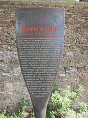 Panneau Histoire de Paris « Cimetière du Père-Lachaise »
