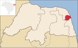 Location in Rio Grande do Norte state