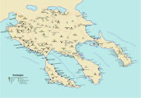 Карта на Халкидички полуостров