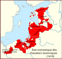 Mapa państwa krzyżackiego