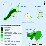 Mapa nin biyoheyograpikal (Pranses) kan katinanuman sa Kapuruan nin Krakatoa kan 1992