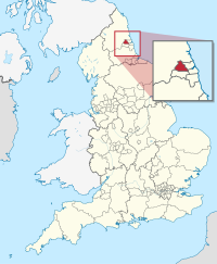 Location o Newcastle upon Tyne in Ingland