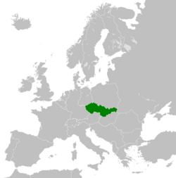 Чехословаччина: історичні кордони на карті