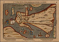 Tabula geographica Europae a Bünting picta