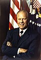 Q9582 Gerald Ford op 27 augustus 1974 geboren op 14 juli 1913 overleden op 26 december 2006