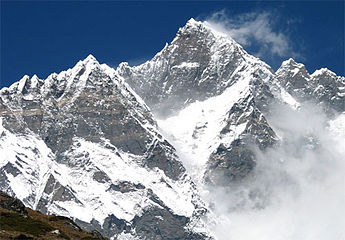 4. Lhotse, the third-highest mountain of the Himalaya