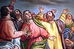 Détail du retable de l’Assomption de Lorenzo Lotto in San Francesco alle Scale