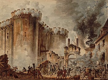 Illustration of the painting Storming of the Bastille