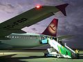 Посадка пасажирів у Airbus A320 авіакомпанії Airlines Freebird