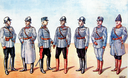 Uniforme de ofițeri ai armatei României în Primul Război Mondial