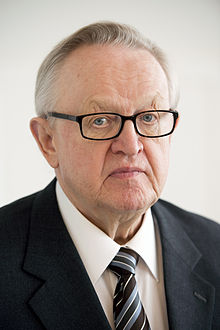 تفصیل= President Martti Ahtisaari pictured in 2012