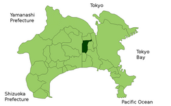 Location of Ebina in استان کاناگاوا