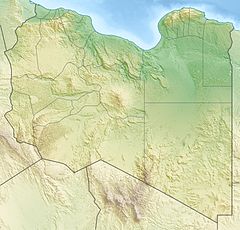 Leptis Magna på kartan över Libyen