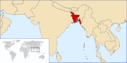 Location of Bangla Desh