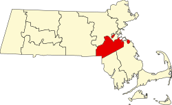 Elhelyezkedése Massachusetts államban