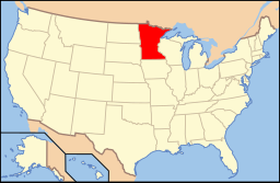 Minnesotas läge i USA