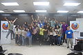Wacky shot of all the attendees and volunteers of the event.