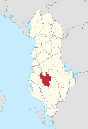 Okres Berat na mapě