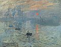Claude Monet'n maalaus Impressio, auringonnousu (1872) esittää pientä mutta kirkkaan oranssista aurinkoa sinisellä taustalla. Impressionismi sai nimensä tästä maalauksesta.