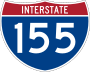 Interstate 155 marker
