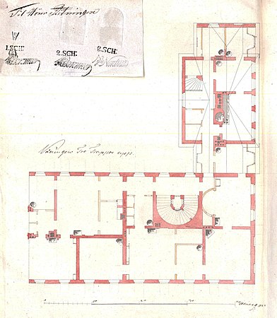Piehlska huset, tre trappor, 1824.