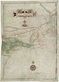Карта, основанная на данных экспедиции Адриана Блока — первое упоминание названия Новые Нидерланды, 1614 год.