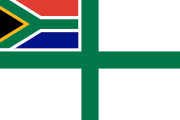 南アフリカ共和国海軍の軍艦旗。