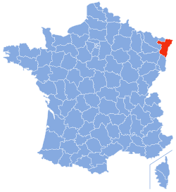 Bas-Rhins placering i Frankrig