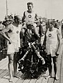 Hans Schöchlin links, tijdens de Olympische Spelen in 1928 geboren op 6 maart 1893