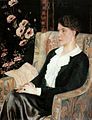 Портрет Евдокии Глебовой (сестра художника), 1915. Çу, пусма. Вырăс музейĕ. 117,0×152,5 см