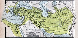 Achaemenid Empire around 500 BCE shortly before its greatest extent under Darius I (without the conquest of Punjab).