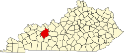 map of Kentucky highlighting Ohio County
