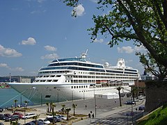 A cruise ship in Koper harbour