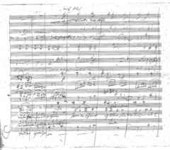Một trang từ bản thảo gốc của Beethoven