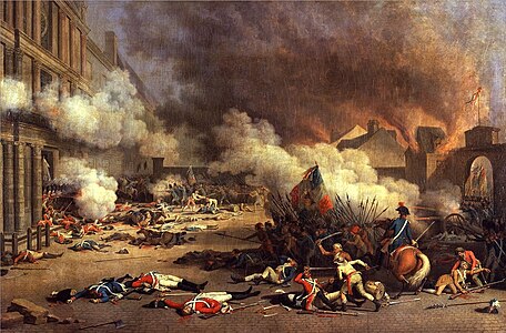 Санкюлоти захоплюють палац Тюїльрі і вбивають швейцарських гвардійців (10 серпня 1792 роки)