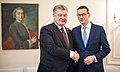 Morawiecki met Oekraïense president Petro Porosjenko, München, Duitsland 2018