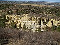 Sandstone cliff in Colorado Springs, Colorado