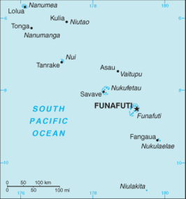 Kaart van Tuvalu