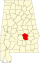 Položaj okruga Montgomery, Alabama u Alabami