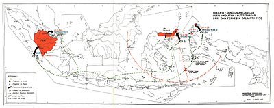 Peta kegiatan TNI Angkatan Laut melawan pemberontakan