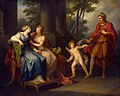 انجلیکا کافمن، ونوس، هلن را تحریک به عشق با پریس می‌کند.، ۱۷۹۰